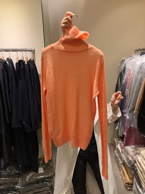 Женский вязаный свитер, цвет оранжевый