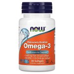 NOW Foods, жирные кислоты омега-3, 180 ЭПК / 120 ДГК, 30 капсул