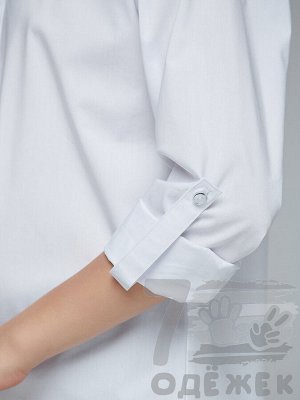 800 Блузка для девочки с  длинным рукавом (белый)