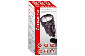 Фонарь  Ultra Flash  LED 3859 (фонарь акку 220В, черный, 5LED, SLA, пластик, коробка)