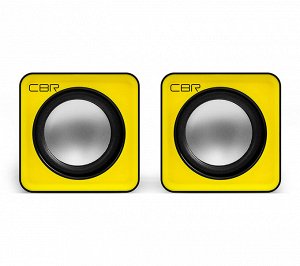 Колонки CBR CMS 90, Yellow, динамики 4,5 см., USB 2х3 Вт