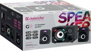 Колонки Defender G11  2.1  11 Вт,Light,Bluetooth, FM/TF/AUX/USB