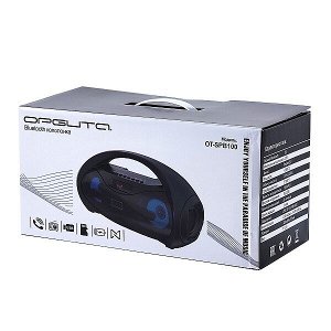 Колонка портативная с BLUETOOTH  OT-SPB100 Чёрн (10Вт, USB/FM/TF/AUX3.5/6,3, акк, 33*16.5*12 см)