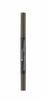 Карандаш контурный и пудра д/бровей essence  2 в 1 Brow powder &amp; Define pen т.03
