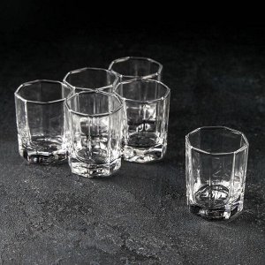 Стопки для водки Paşabahçe Kosem, 60 мл, стекло, прозрачные, набор 6 шт