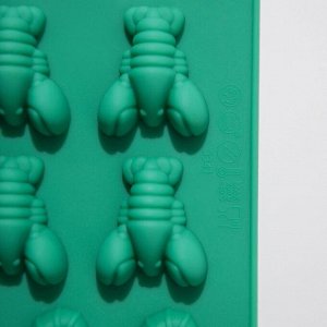 Форма силиконовая для льда и кондитерских украшений Доляна «Морской мир», 22x14x1 см, 14 ячеек, цвет МИКС