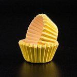 Капсулы бумажные для конфет Желтые 35*23 мм, 20 шт