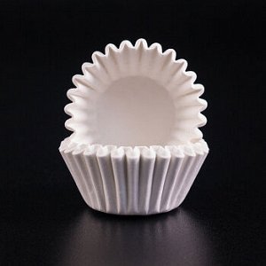 Капсулы бумажные для конфет Белые 25*18 мм, 20-25 шт