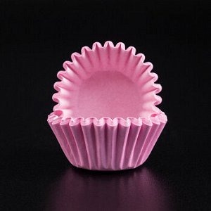 Капсулы бумажные для конфет Розовые 25*18 мм, 20-25 шт