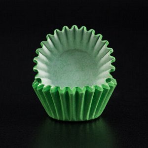 Капсулы бумажные для конфет Зеленые 25*18 мм, 20-25 шт