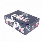 Коробка для сладостей с лентой &quot;Рождественский лес&quot;, 16*11*5 см