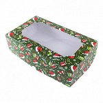 Коробка для зефира &quot;Рождественское ассорти&quot; с окном 25*15*7 см