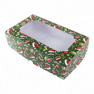 Коробка для зефира "Рождественское ассорти" с окном 25*15*7 см
