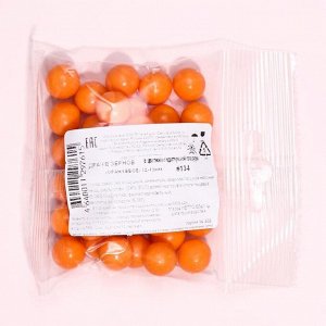 Драже зерновое в цветной кондитерской глазури, оранжевое, 12-13 мм, 50 г