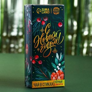 Фабрика счастья Чай в стиках «С Новым годом», вкус: имбирь, 15 шт. х 2 г.