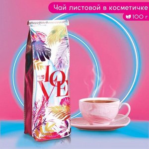 Чай чёрный LOVE в косметичке, вкус: лесная ягода, 100 г.