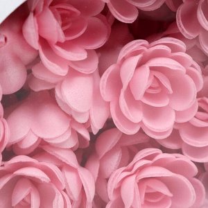 Вафельные розы малые, сложные, розовые, 80 шт.