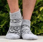Короткие мужские шерстяные носки