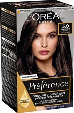 Loreal Paris Стойкая краска для волос &quot;Preference&quot;, оттенок 3, Бразилия