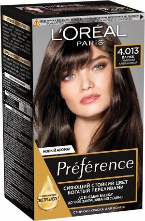 L'Oreal Paris Стойкая краска для волос "Preference", оттенок 4.01, Париж