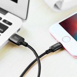 Кабель USB - Apple lightning Hoco X14 Times Speed  200см 2A (black)