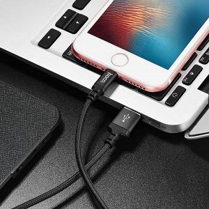 Кабель USB - Apple lightning Hoco X14 Times Speed  200см 2A (black)