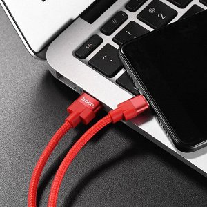 Кабель USB - Type-C Hoco U55 Outstanding  120см 2,4A  (red)