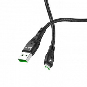 Кабель USB - micro USB Hoco U53 Flash  120см 4A (black)