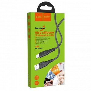 Кабель USB - micro USB Hoco X58 Airy silicone  100см 2,4A (black)