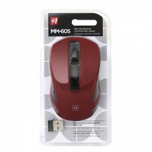 Мышь оптическая беспроводная Defender MM-605 (red) (red)