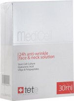 24 anti-wrinkle solution (face &amp; neck) / Комплекс против морщин для лица и шеи 24 часового действия, 30мл, Tete