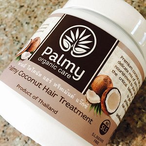 PALMY лечебная тайская маска для волос с кокосовым маслом холодного отжима органик, 500 мл.