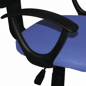Кресло оператора BRABIX Flip MG-305, до 80 кг, с подлокотниками, комбинированное синее/чёрное