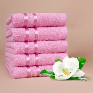 Набор из 5 полотенец Harmonika цвет: розовый (30х50 см - 5 шт)