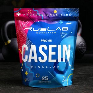 Казеиновый протеин CASEIN PRO 65, клубника со сливками, 800 г