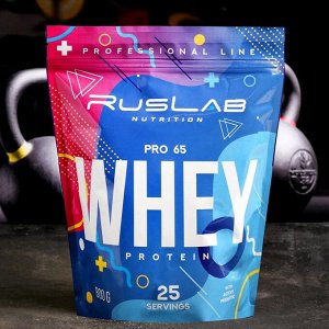 Протеин RusLabNutrition PRO 65 WHEY Шоколад, 800 г