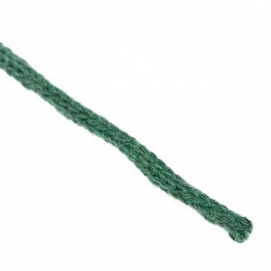 Шнур для рукоделия хлопковый  100% хлопок 4 мм, 50м/140гр (т. зеленый)