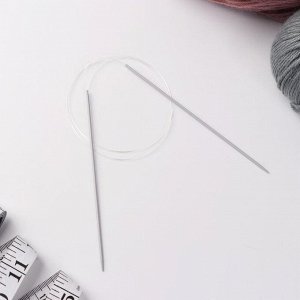 Арт Узор Спицы для вязания, круговые, с тефлоновым покрытием, с пластиковой леской, d = 2 мм, 14/80 см