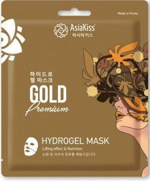 ASIAKISS Гидрогелевая маска для лица 20гр С экстрактом золота