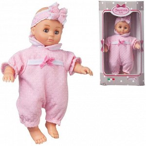 Кукла DIMIAN Bambina Bebe Пупс в текстурном розовом костюмчике, 20 см29