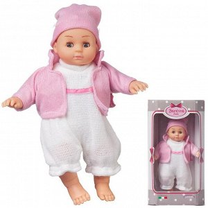 Кукла DIMIAN Bambina Bebe Пупс в вязаном бело-розовом костюмчике, 20 см28