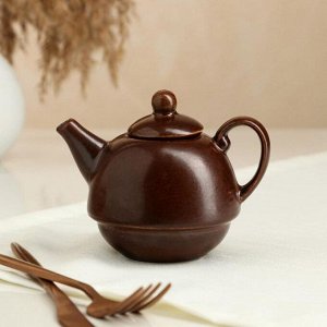 Чайник заварочный, коричневый, матовый, 0.25л