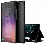 Черный. Чехол книжка карбон на телефон Samsung Galaxy