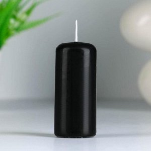Набор свечей - цилиндров, 4х9 см, набор 2 шт, разноцветный (белая, чёрная)