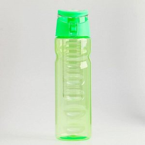 Бутылка для воды фигурная с поильником, отсеком и откидной крышкой, 650 мл, микс