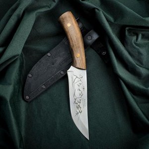 Нож разделочный Кавказ, нержавеющая сталь65х13, 26,5 см, длина клинка 14,5 см