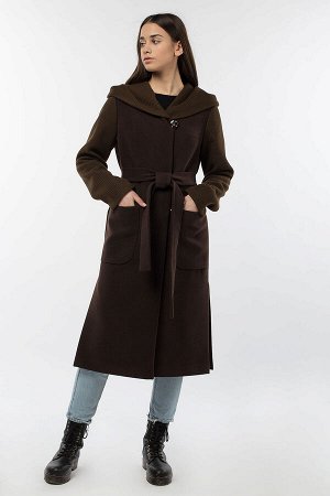 01-07511 Пальто женское демисезонное(пояс)