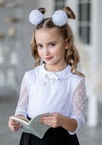 Дейзи блузка трикотажная белый.