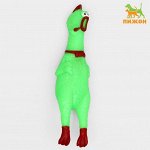 Игрушка пищащая &quot;Курица&quot; малая для собак, 16,5 см, ярко-зелёная