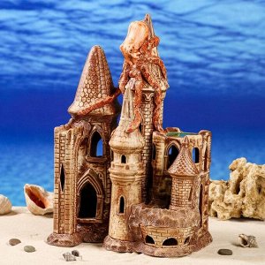 Декорация для аквариума "Подводный замок", 41 см, микс